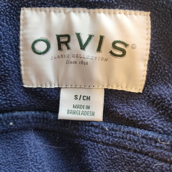 Orvis Women's Fleece Lined Blue Plaid Shacket Snap Down Front side pockets Small - Picture 5 of 6